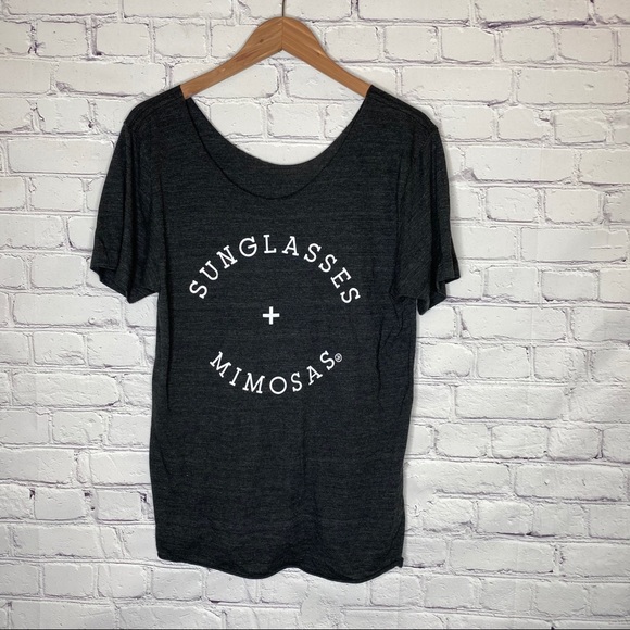 Sunglasses and Mimosas Off-Shoulder Tee - Picture 2 of 6